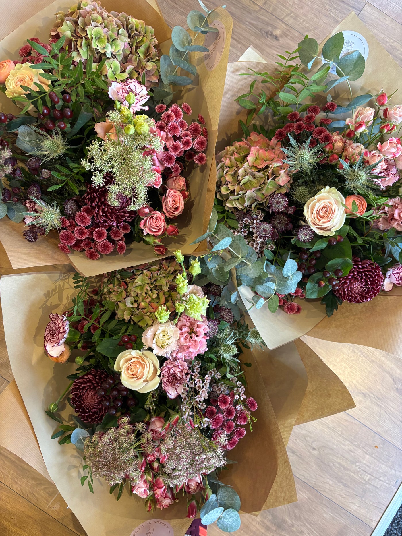 Seasonal flower delivery bouquet