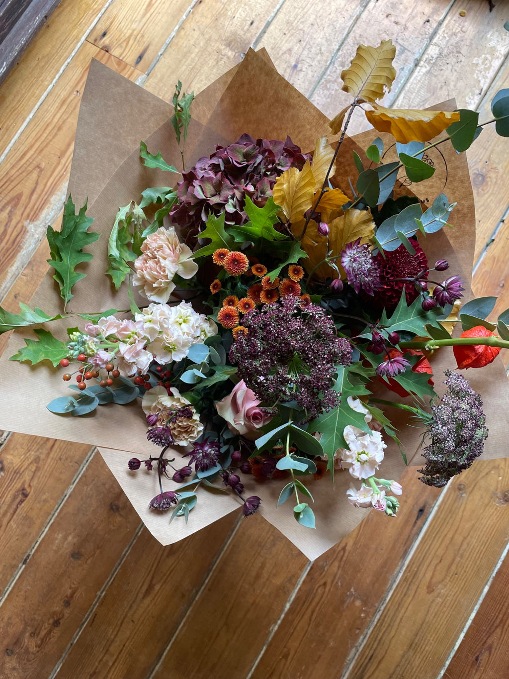 Autumn seasonal flower bouquet by A Bunch of Blooms