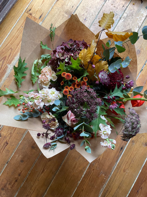 Autumn seasonal flower bouquet by A Bunch of Blooms